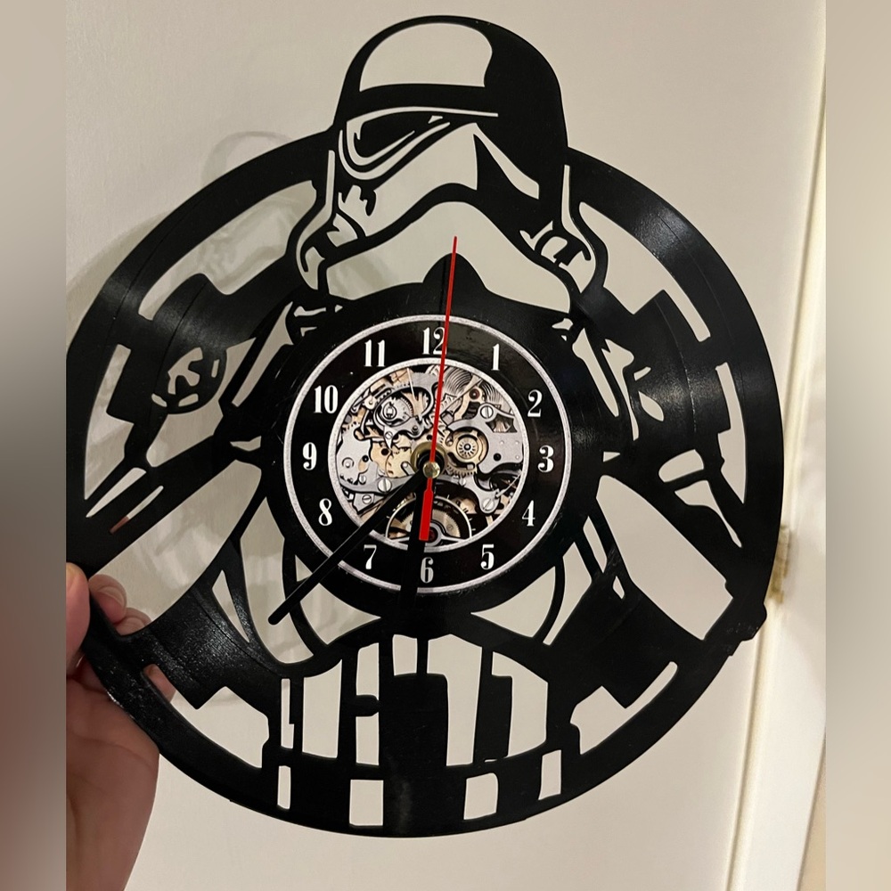 Black Stormtrooper Wall Clock
